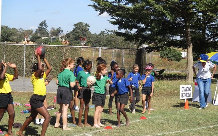 Primary pupils active outdoors